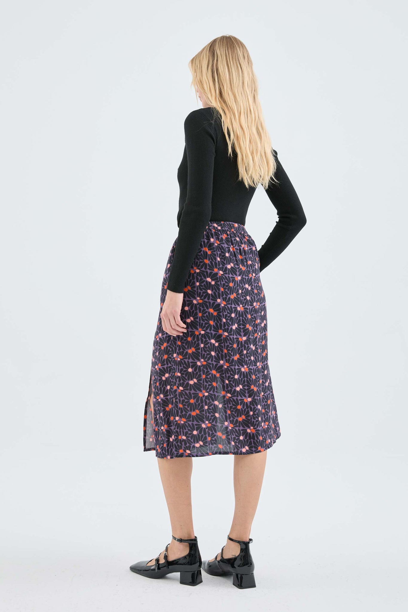 Madison Floral Midi Skirt