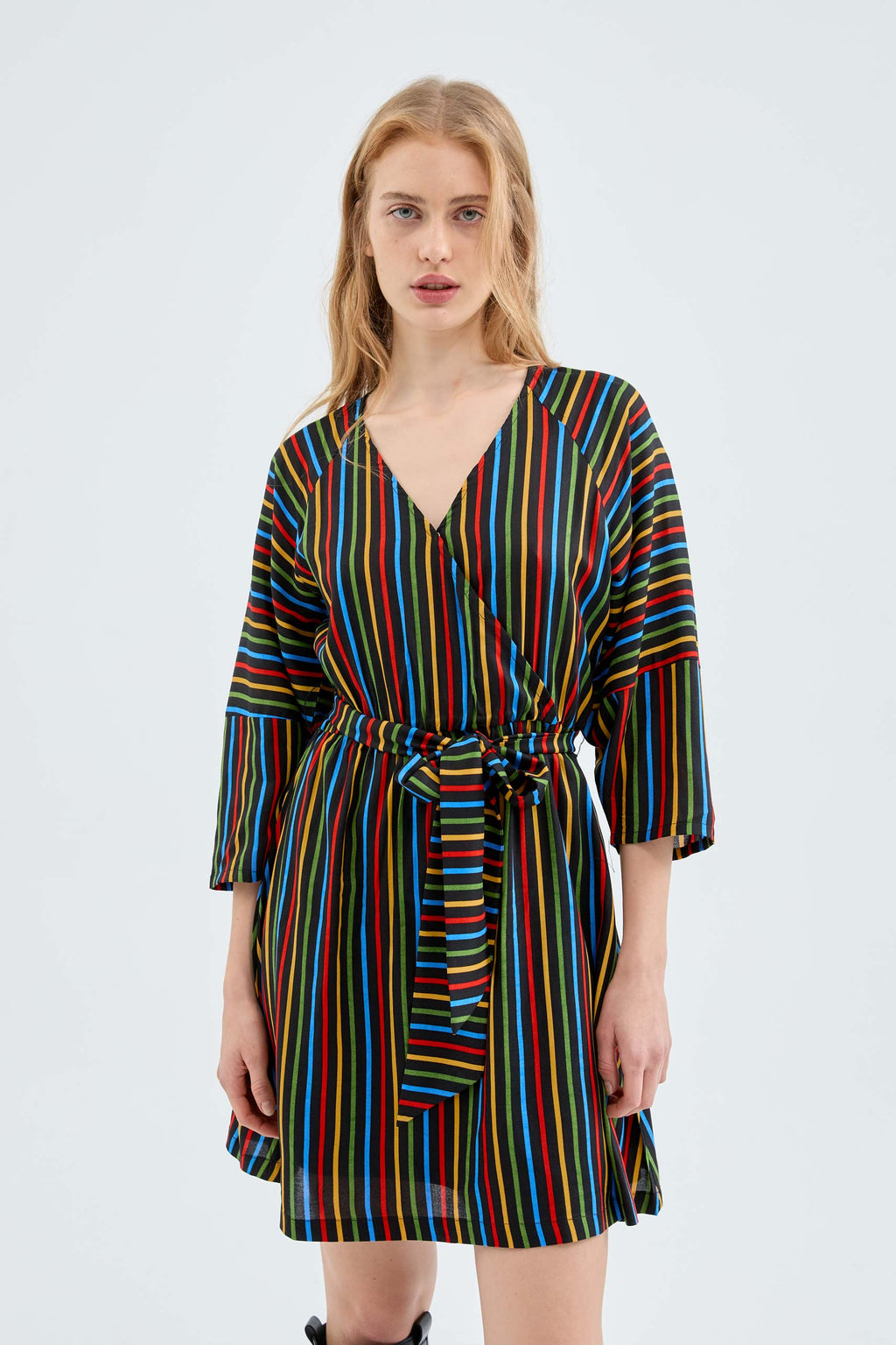 Ellie Rainbow Stripe Mini Dress