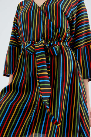 Ellie Rainbow Stripe Mini Dress