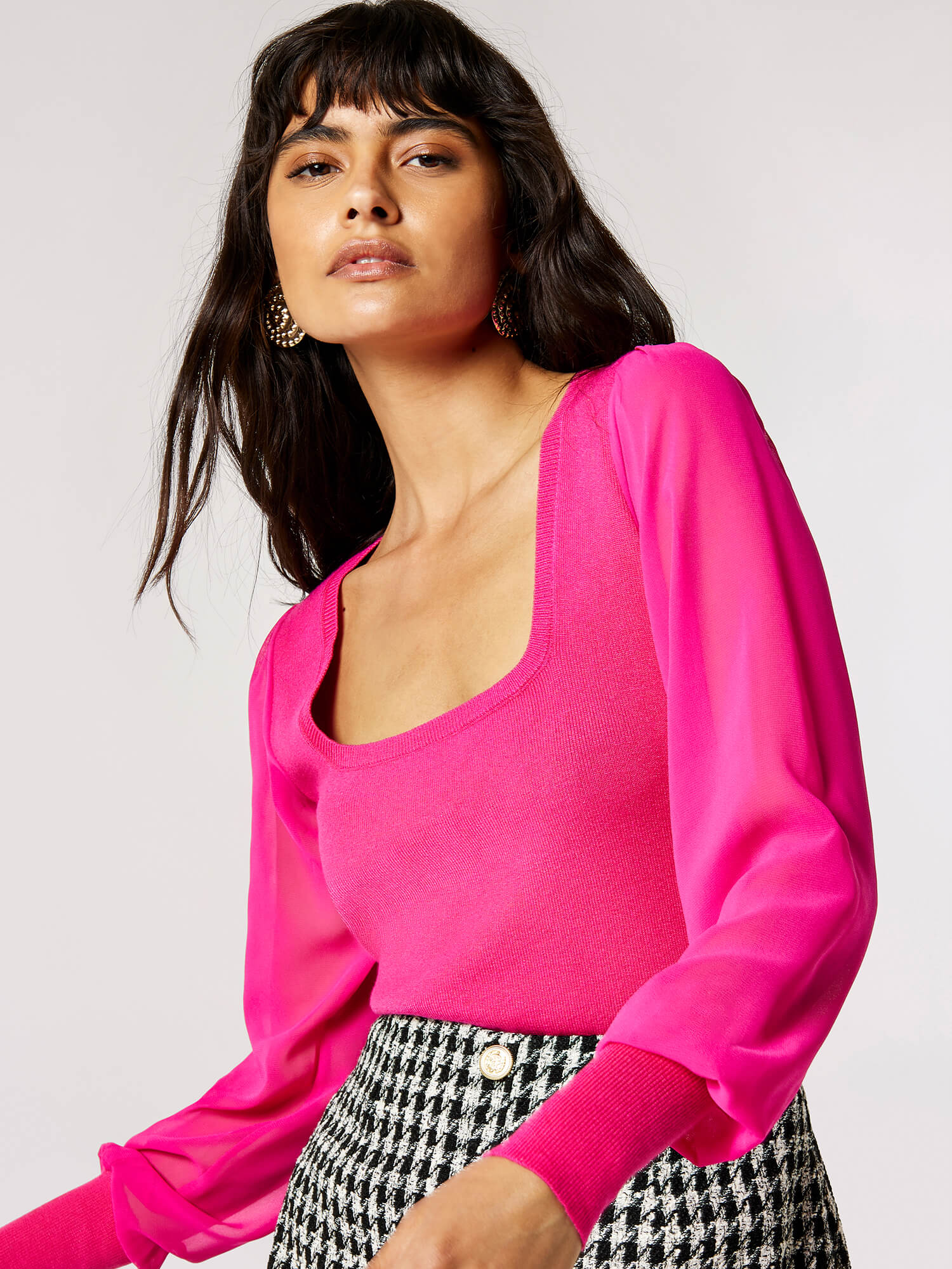 Stella Chiffon Sleeve Sweater