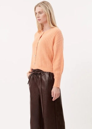 Nella Faux Leather Trousers in Cocoa by FRNCH