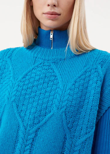 Maddy Sweater Vest in Bleu Azur by FRNCH