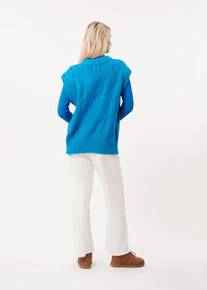 Maddy Sweater Vest in Bleu Azur by FRNCH