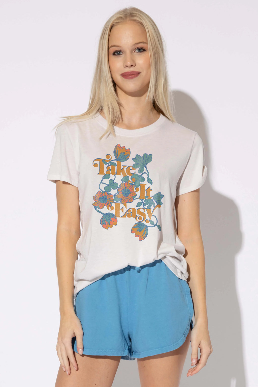 Take It Easy Floral Graphic Tee