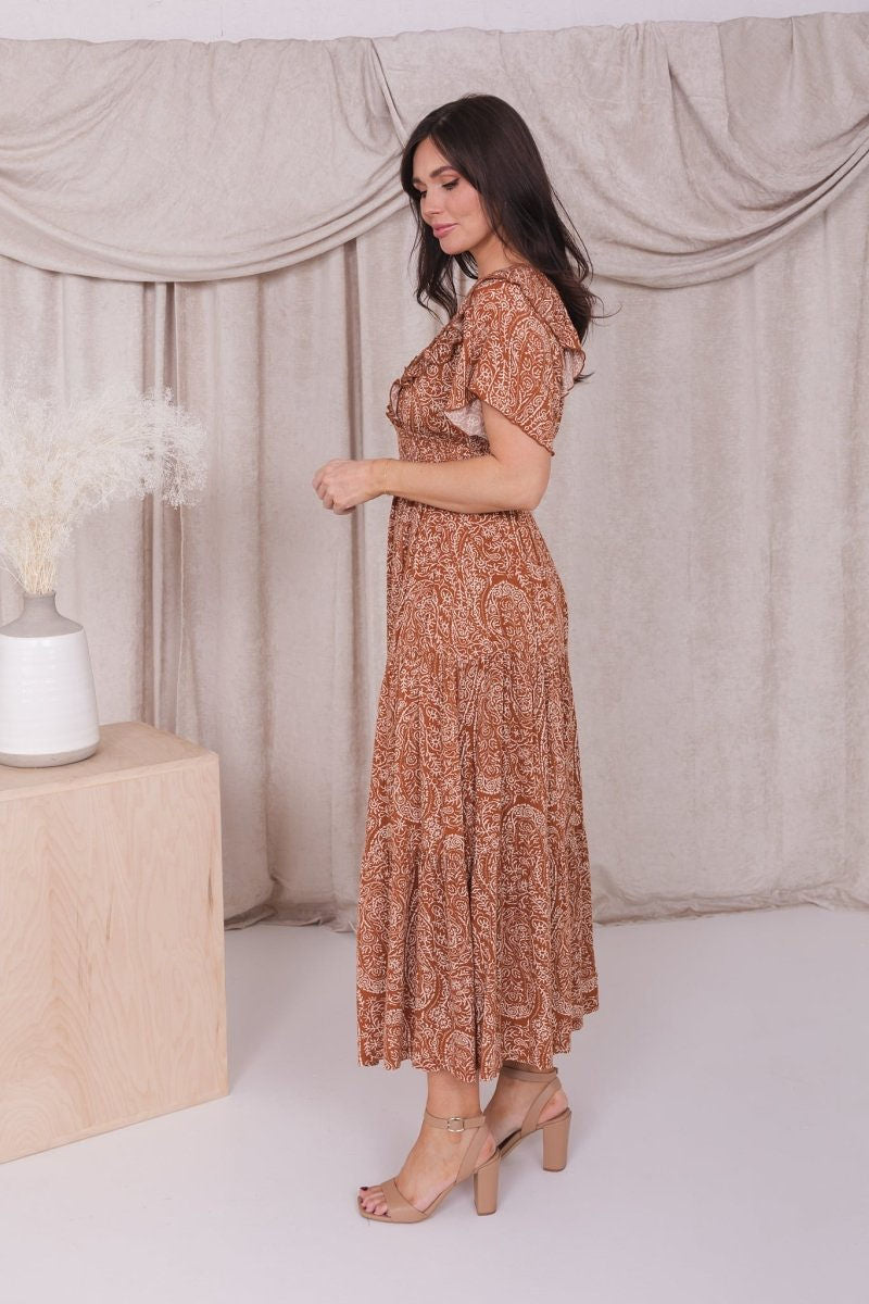 Shay Maxi Dress in Golden Floral