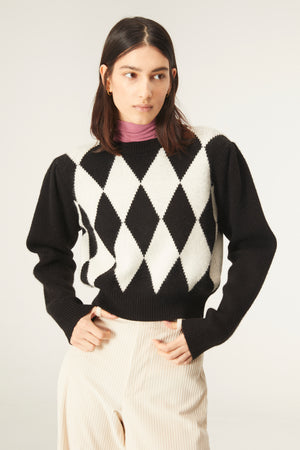 Rachel Diamond Print Sweater