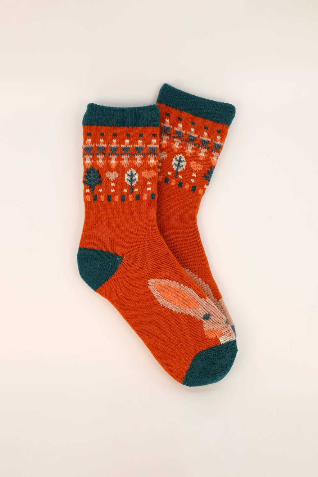 Cute Hare Knitted Socks