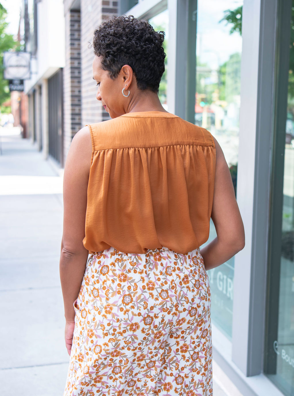 Marion Sleeveless Blouse in Copper
