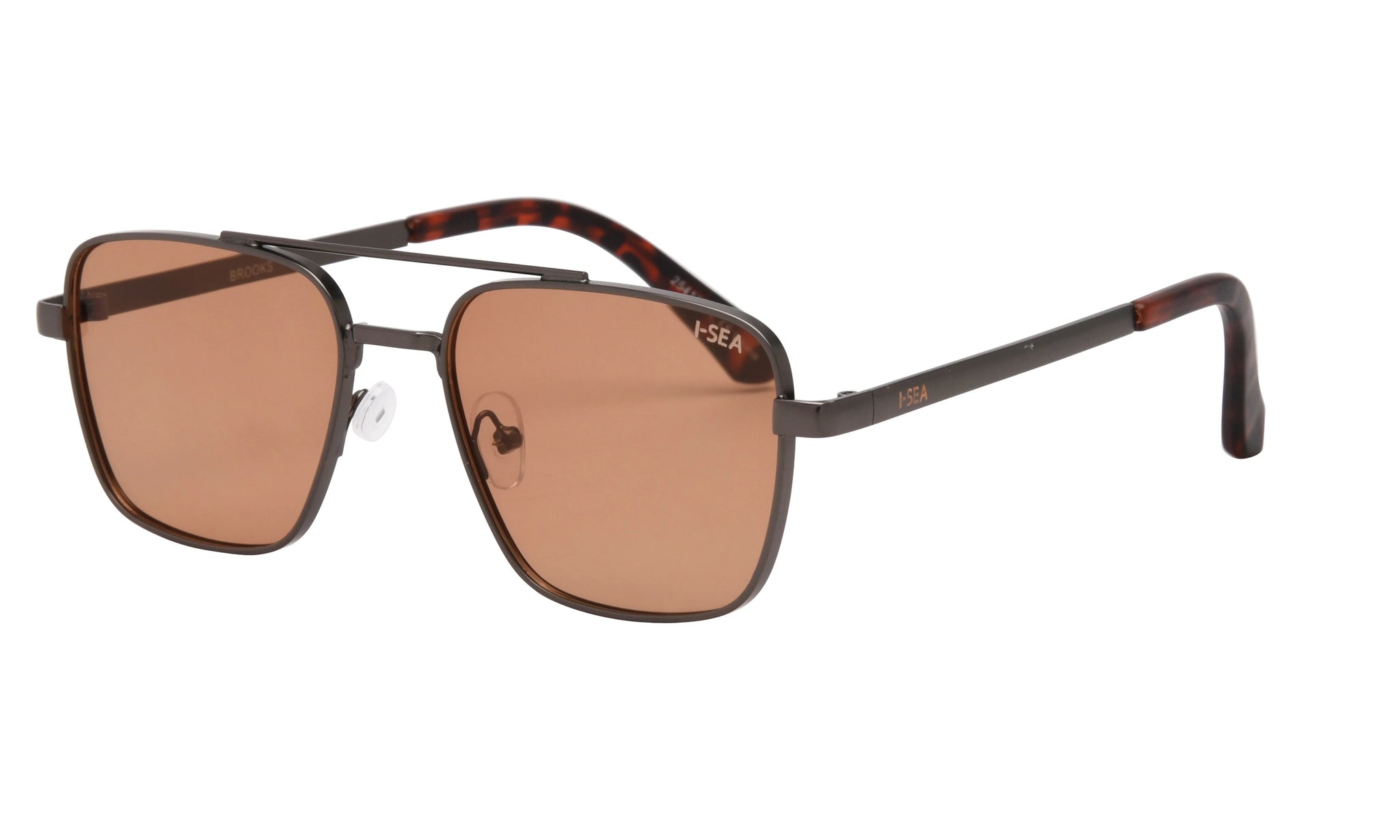Brooks Gunmetal/Amber Polarized Sunglasses by I-Sea