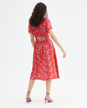 Hibiscus Print Shirt Dress