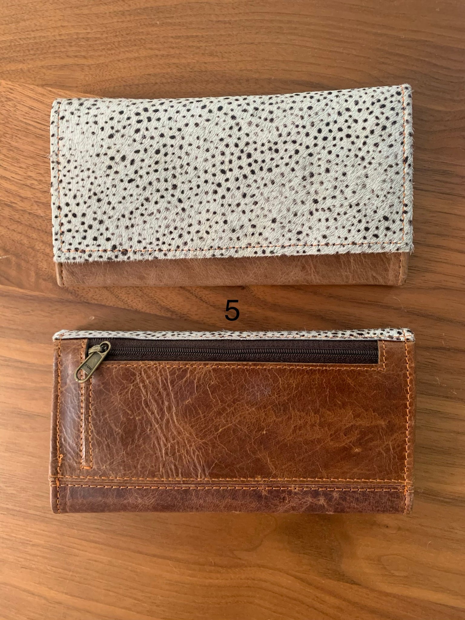 Valerie Genuine Leather & Hide Fold Over Wallet