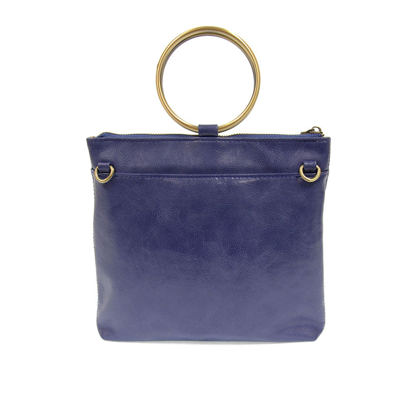 Amelia Ring Tote Bag in Blueberry with Gold