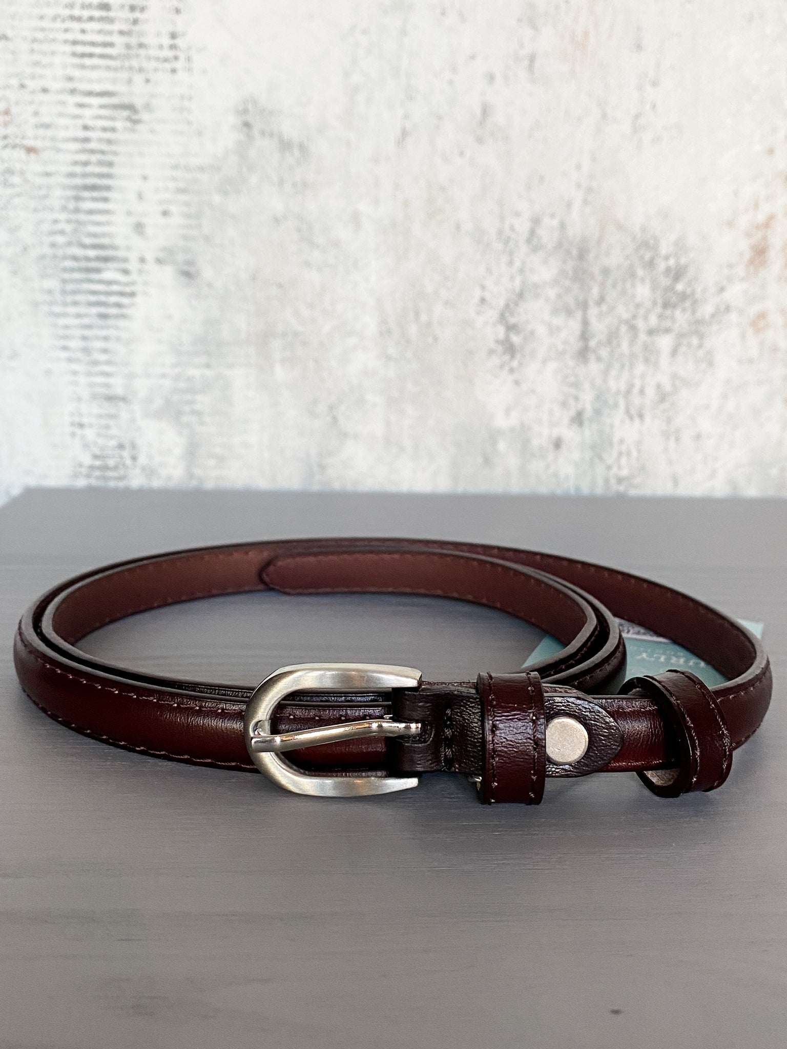 Skinny Horseshoe Buckle Cinch Leather Belt - Comes in 3 Colors