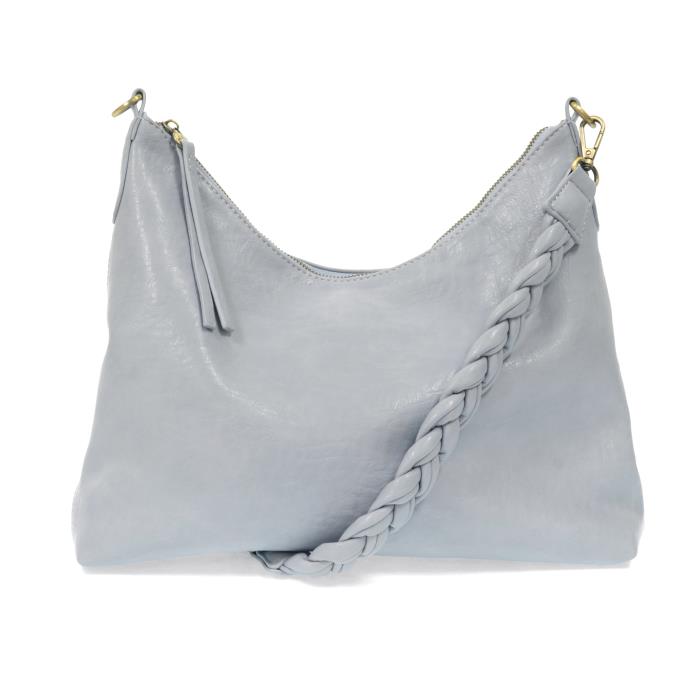 Selene Slouchy Hobo with Braided Handle in Periwinkle
